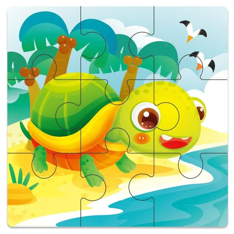 3D Wooden Puzzle Jigsaw Toys Wood 3d Cartoon Animal Puzzles Intelligence Kids Early Educational Toys for Children