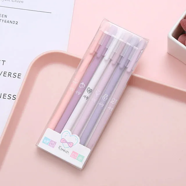 4-Pack: Morandi Color Gel Pen Kawaii Office School Student Stationery Supplies