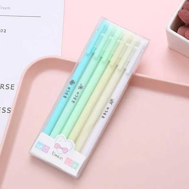 4-Pack: Morandi Color Gel Pen Kawaii Office School Student Stationery Supplies