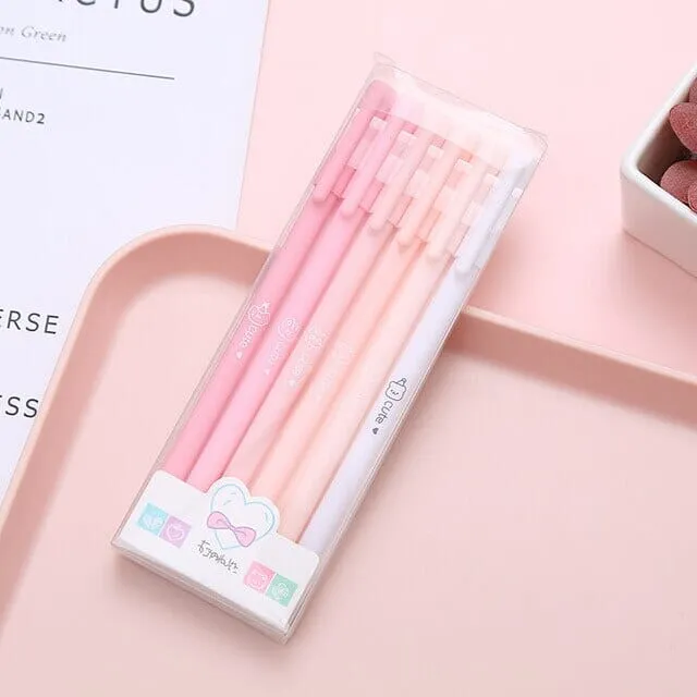 4-Pack: Morandi Color Gel Pen Kawaii Office School Student Stationery Supplies