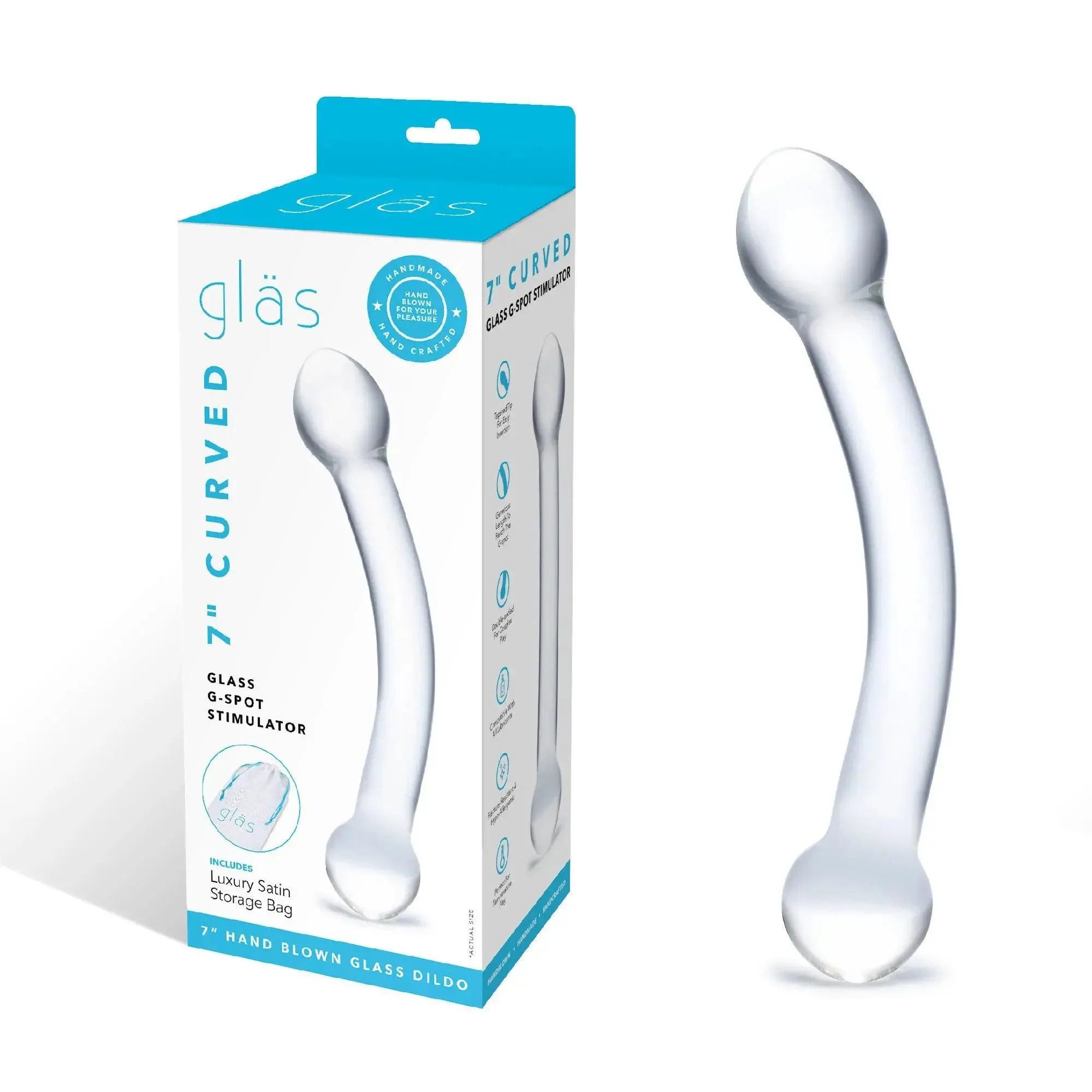 7 Inch Curved Glass G Spot Stimulator