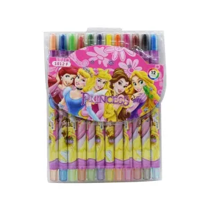 Cartoon Printed Rolling Crayons - Princess