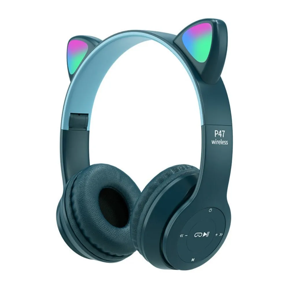 Cat Ears LED Bluetooth Headphones