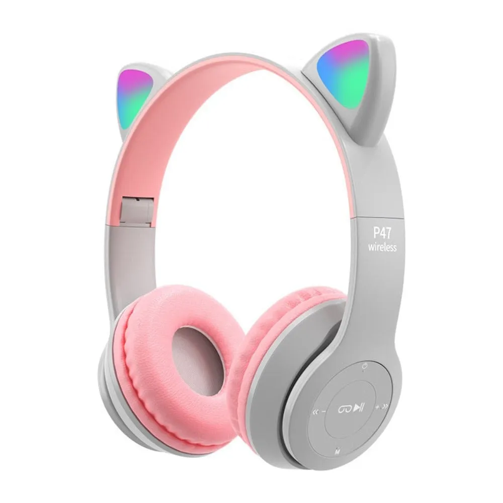 Cat Ears LED Bluetooth Headphones