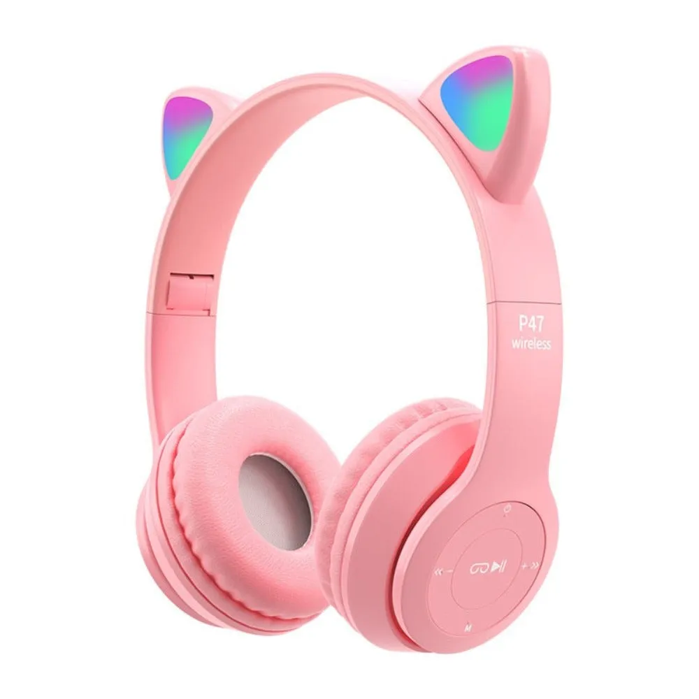 Cat Ears LED Bluetooth Headphones