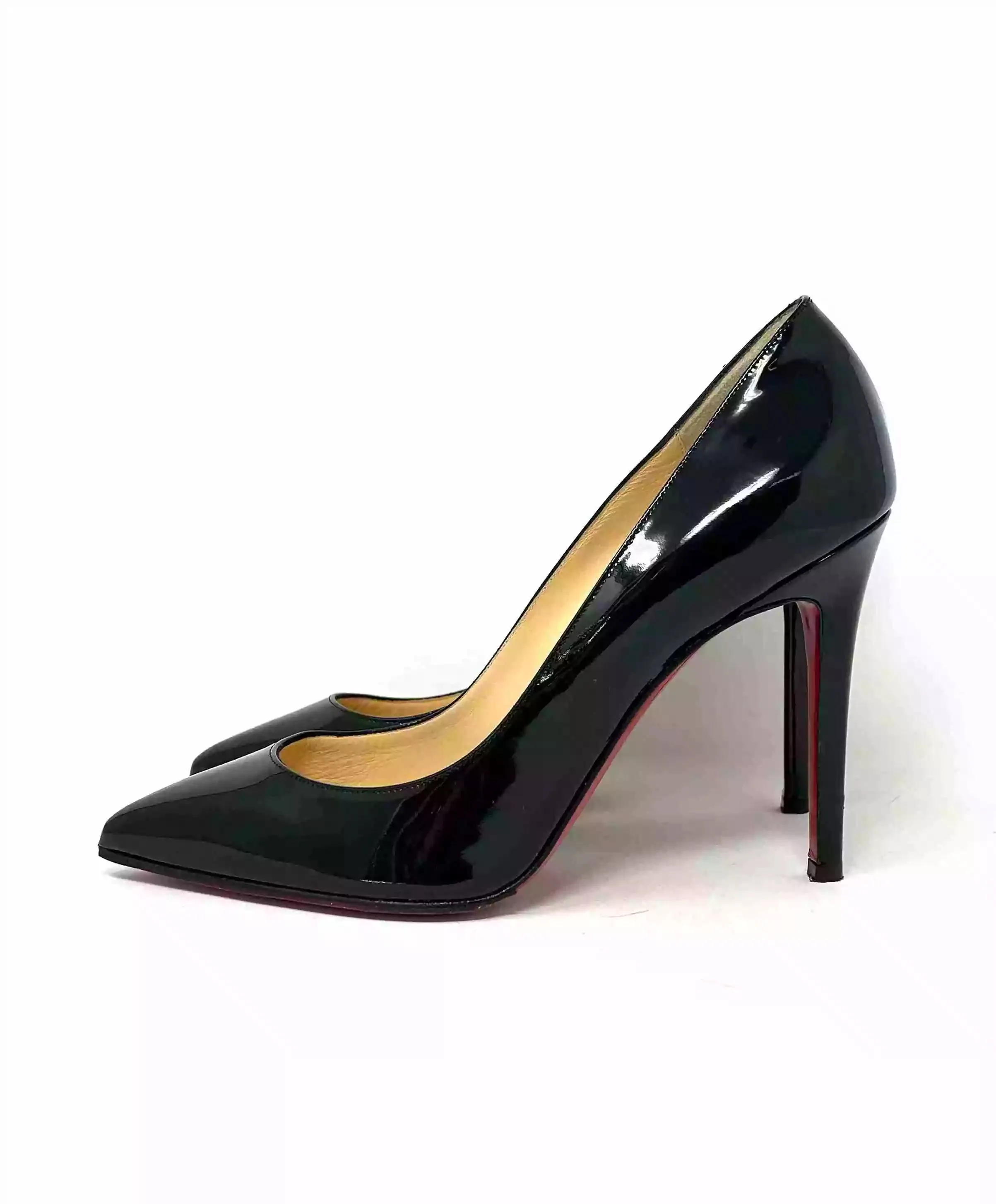 Christian Louboutin Pigalle 100 Black Patent Leather Pump Heels 40 UK 7