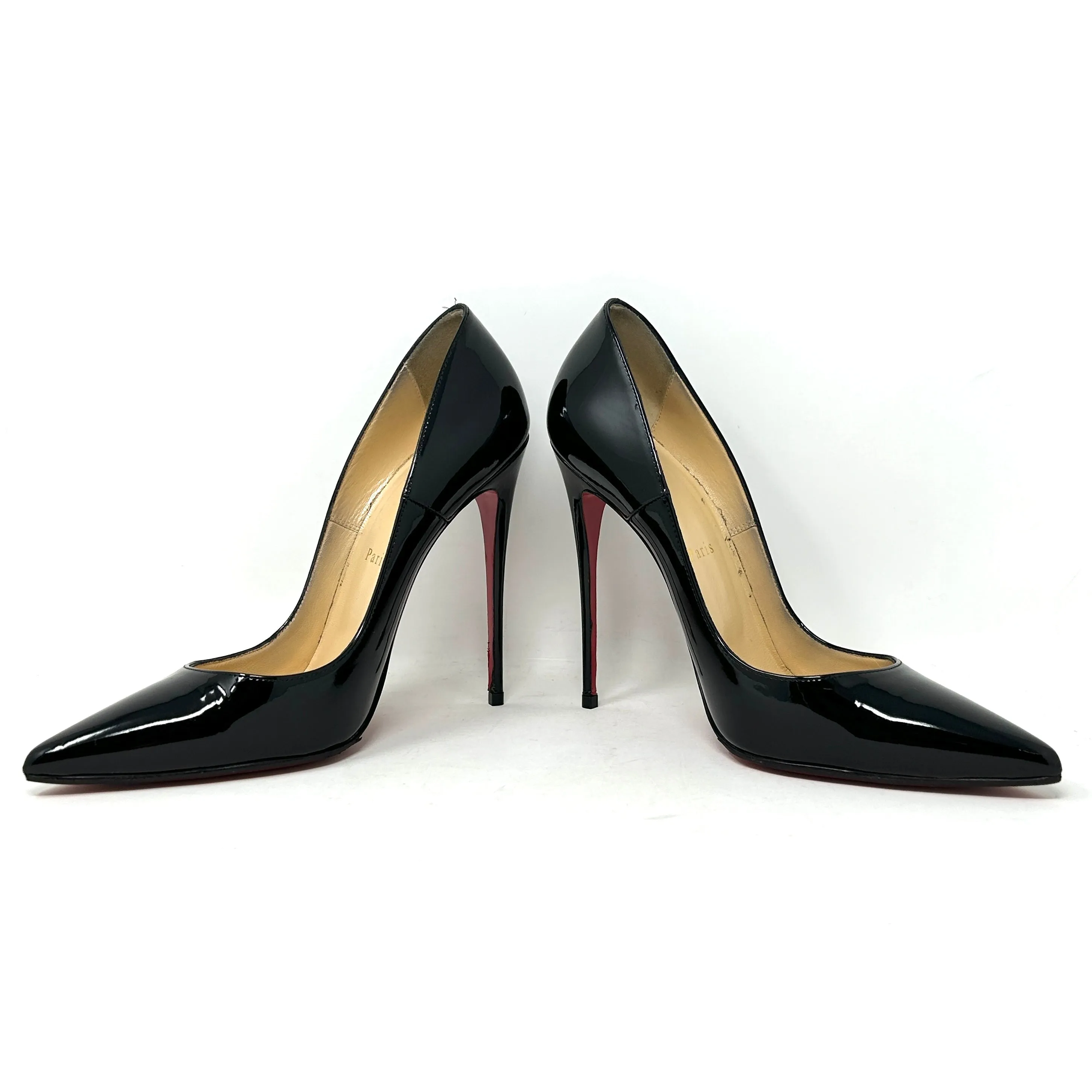 Christian Louboutin So Kate 120 Black Patent Leather Pump Heels 39.5 UK 6.5