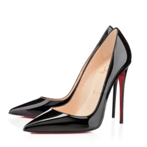 Christian Louboutin So Kate 120 Black Patent Leather Pump Heels 39.5 UK 6.5