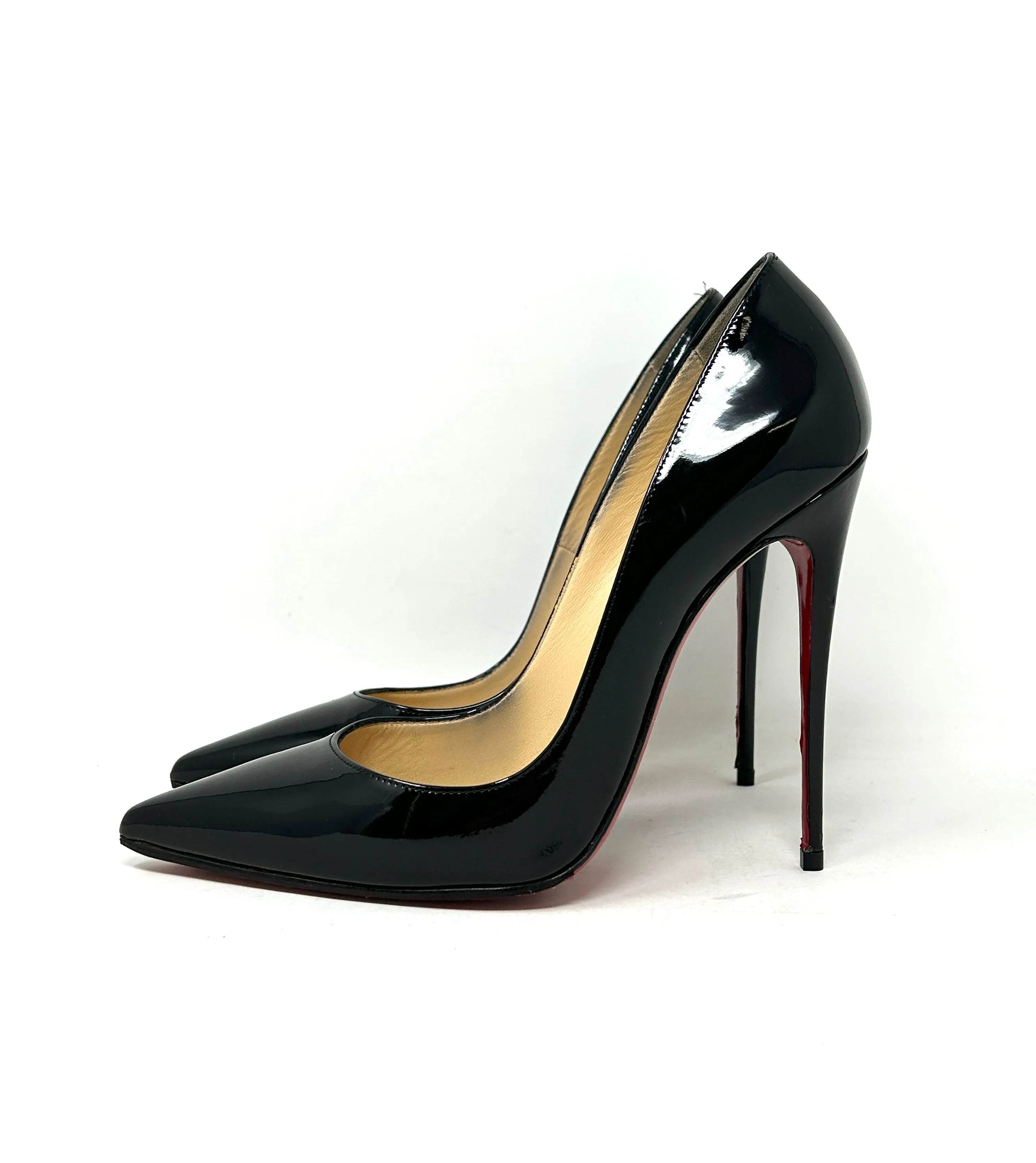 Christian Louboutin So Kate 120 Black Patent Leather Pump Heels 39.5 UK 6.5