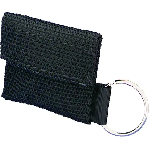 CPR FACE SHIELD IN MINI POUCH - BLACK