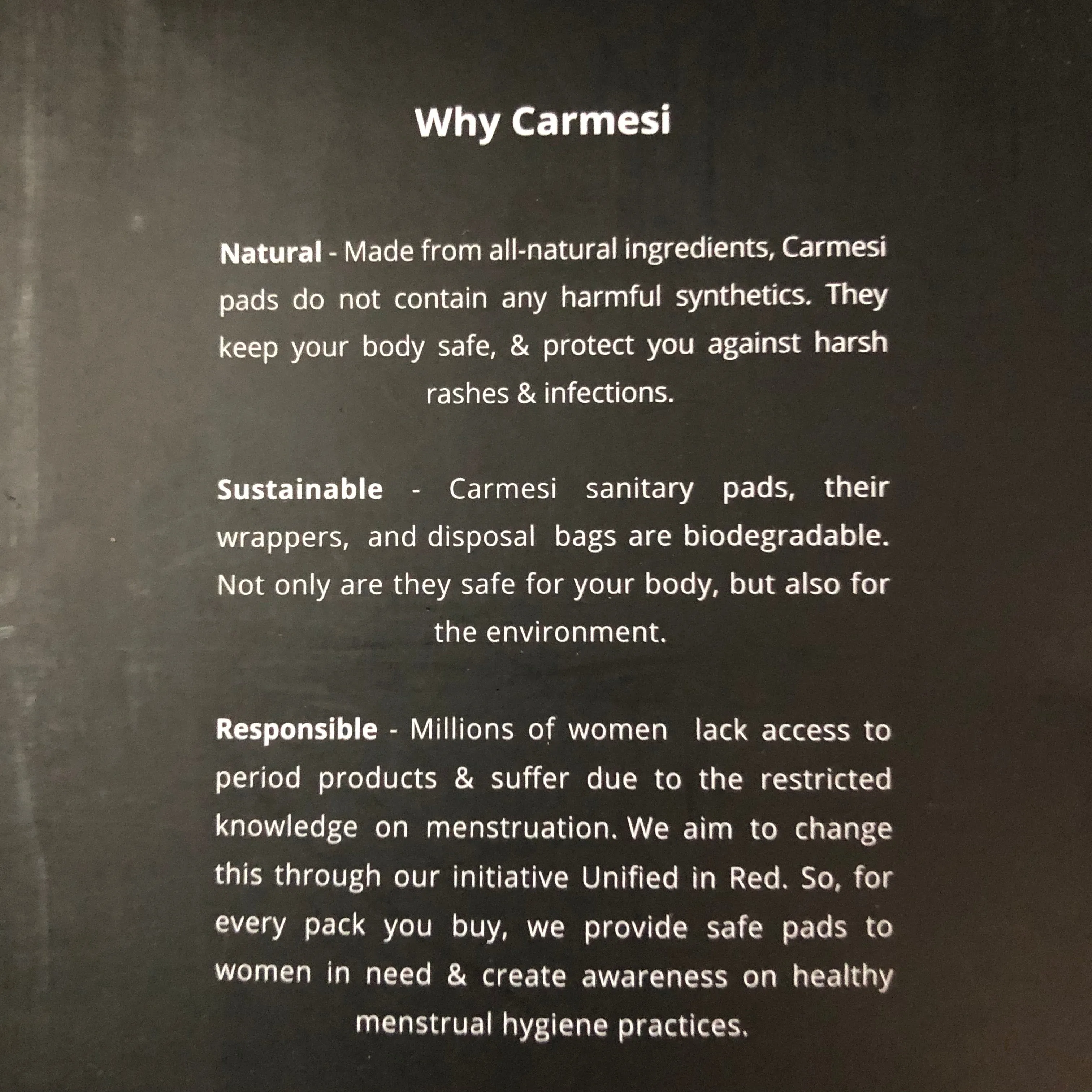 Fair Trade Ethical Sustainable Carmesi Pads