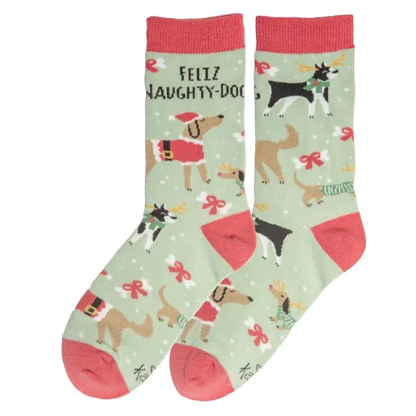 Holiday Socks - Feliz Naughty Dog