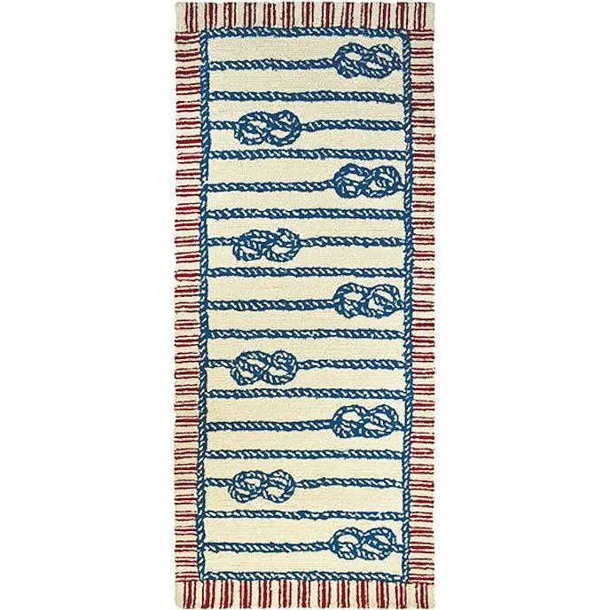 Knotted Lines Hand-Hooked Indoor/Outdoor Nautical Rugs