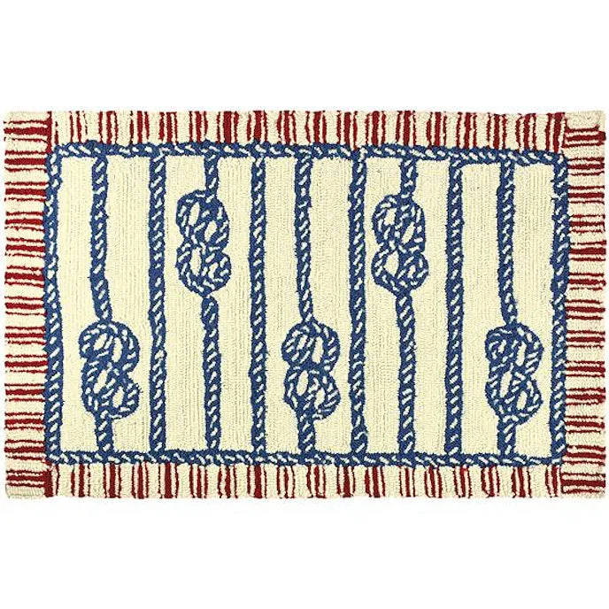 Knotted Lines Hand-Hooked Indoor/Outdoor Nautical Rugs