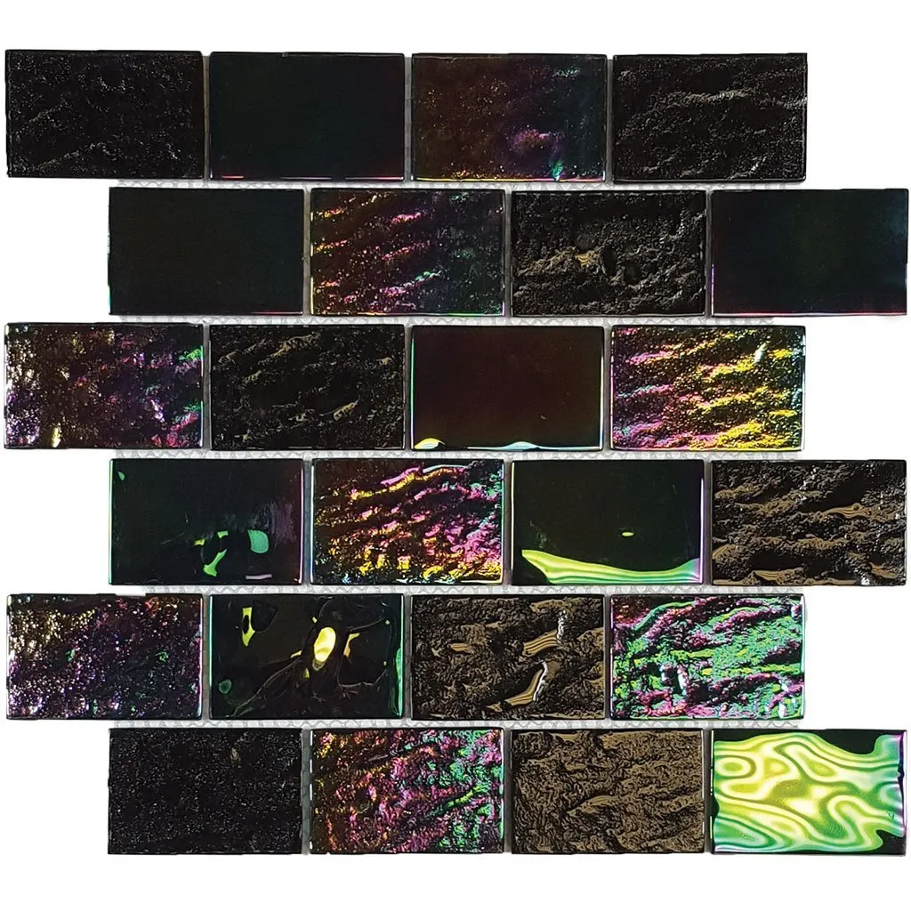 Laguna Black, 2" x 3" - Glass Tile