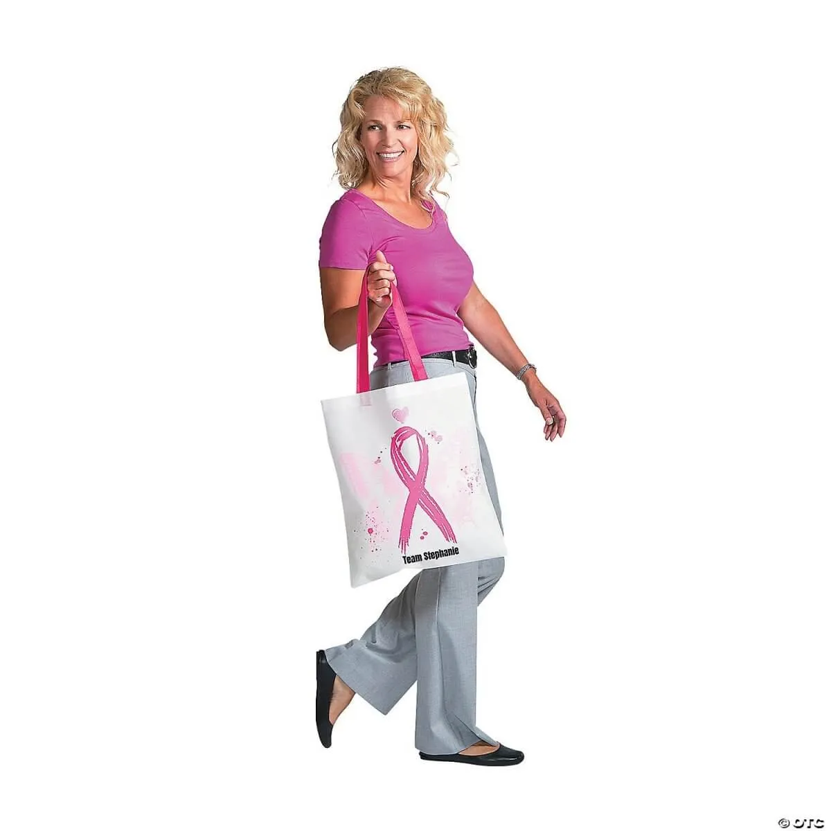 Large Pink Ribbon Tote (1 count)