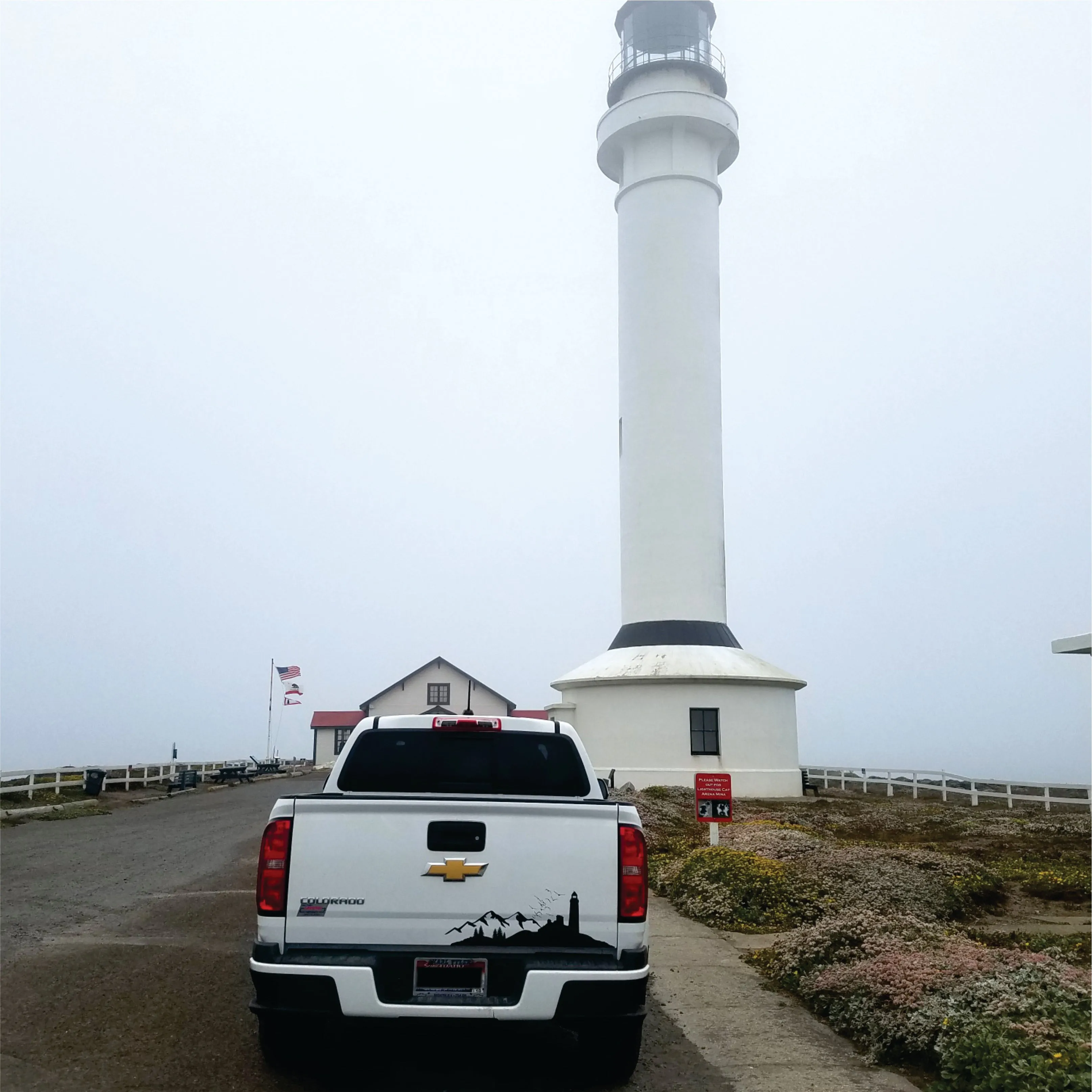 Light House Beach & Mountain Scene -Single side