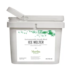 Martha Stewart 25LB Blended Ice Melter | Resealable Bucket/Scoop | Environmentally Friendly | Pet Safe