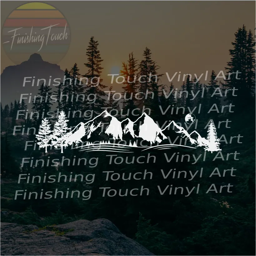 Moon Valley Mountains, Fir Trees & Meadows -Single Side