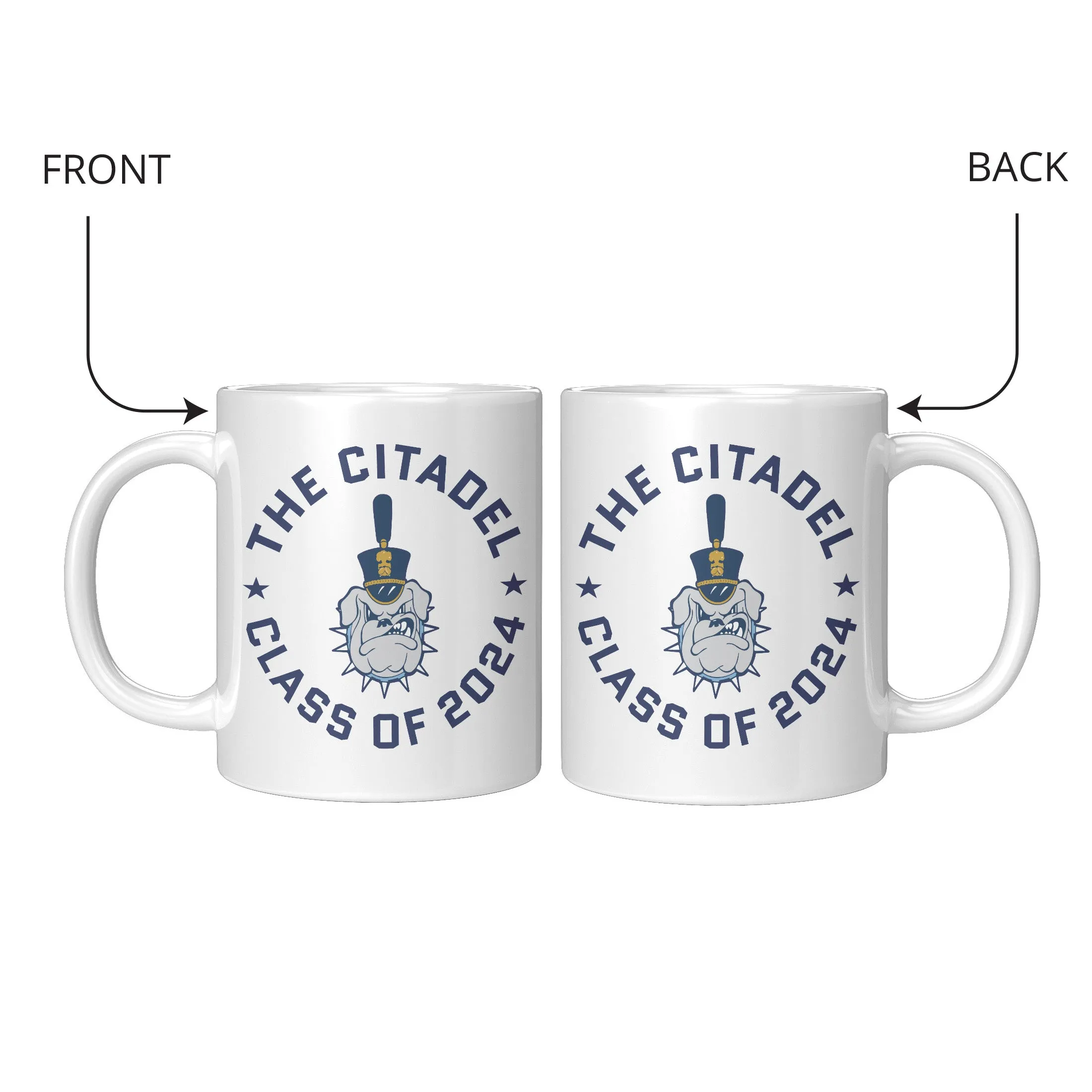 The Citadel, Class of 2024, Spike, White Mug - 11oz