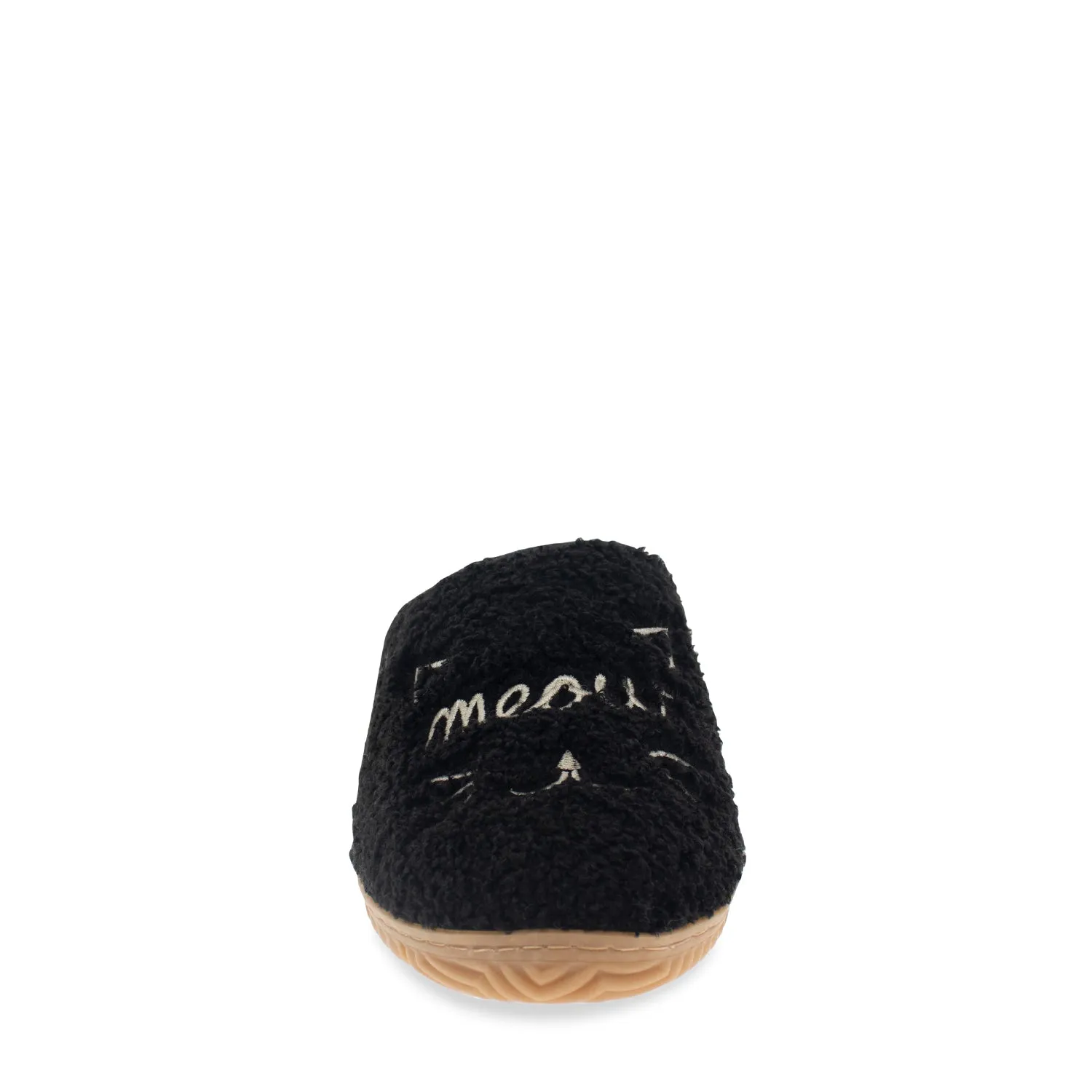 Women's Graphic Meowzzer Cat Slipper - Black