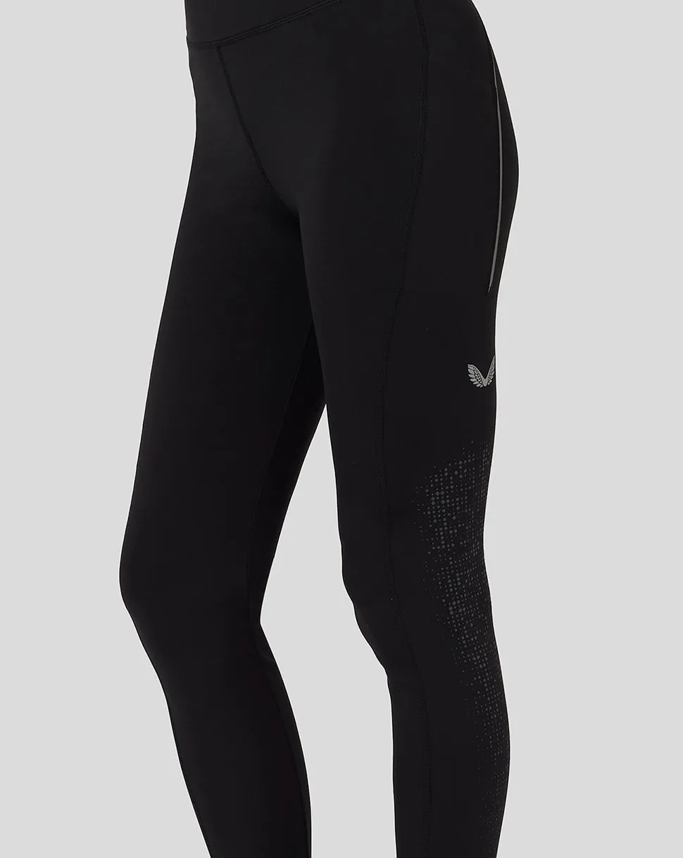 Women’s Light Breathable Reflective Training Leggings - Black